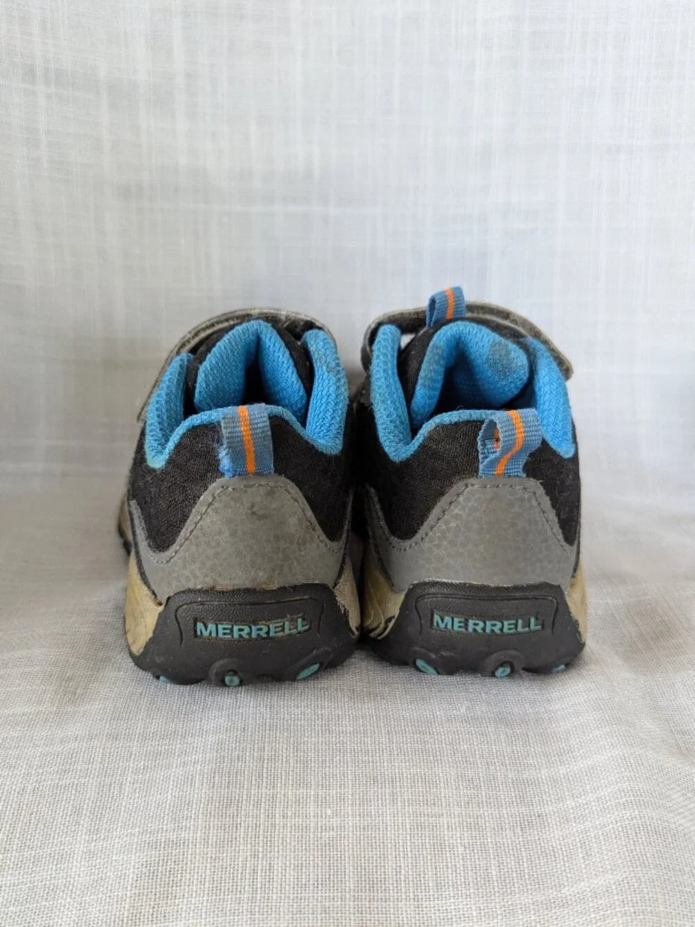 MERRELL TRAIL CHASER HIKING SHOES TODDLER BOYS SIZE 6.5 GRAY BLUE BLACK